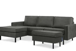 KONSIMO INVIA Narożnik lewy w stylu loft, metalowe nóżki, szer. 234 cm