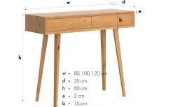 Konsola dębowa Quatro