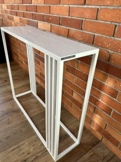 Konsola Metalowa Biała POEMA 2