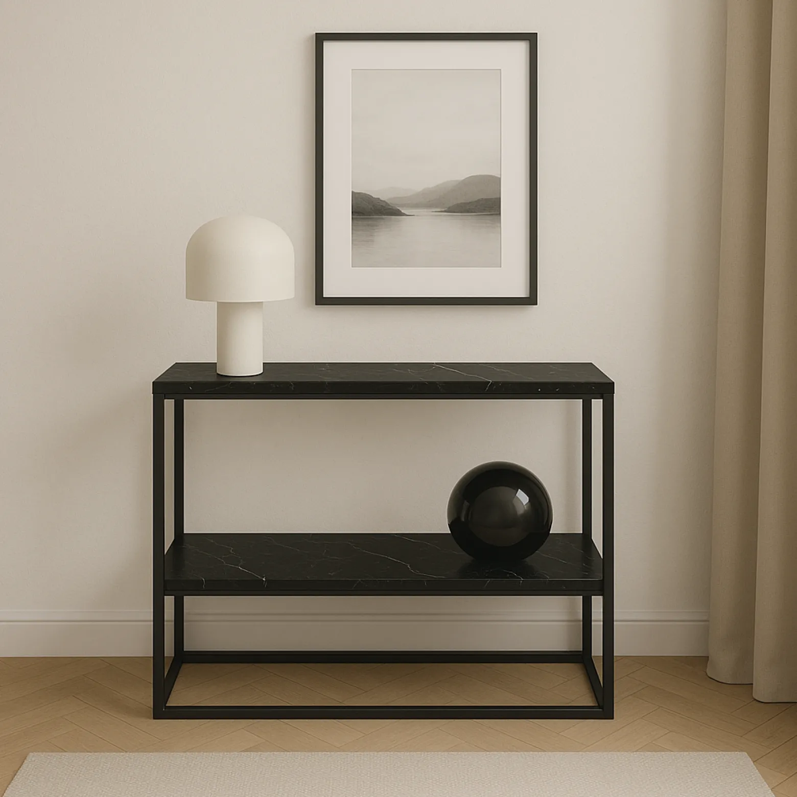 Konsola z Marmurem Nero Marquina PIATTO S 11