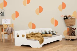 Łóżko pojedyncze drewniane TILA 5S Białe - SMARTWOOD®