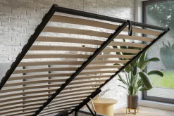 Łóżko tapicerowane INES Slim 90x200 ze stelażem metalowym