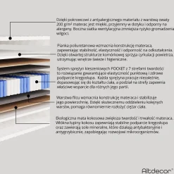 Łóżko tapicerowane z materacem + pojemnik NOMA - 120x200 cm Beżowy