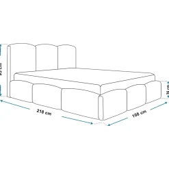 Łóżko tapicerowane Zoya Slim 90x200 ze stelażem metalowym