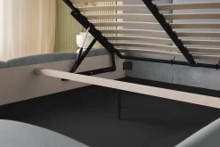 Łóżko tapicerowane Zoya Slim 90x200 ze stelażem metalowym