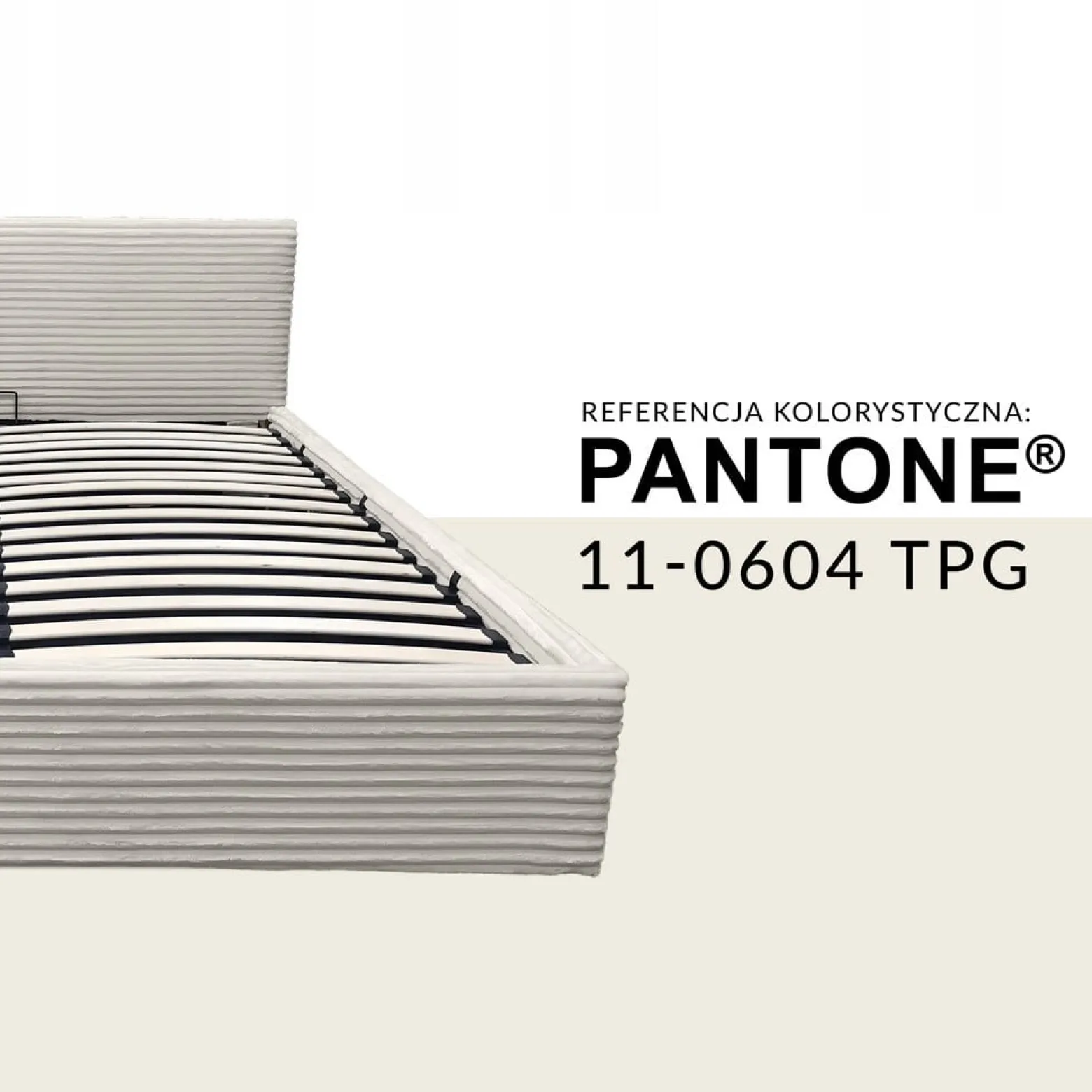Łóżko tapicerowane z pojemnikiem i stelażem LT100 Cordo 140x200x80 krem
