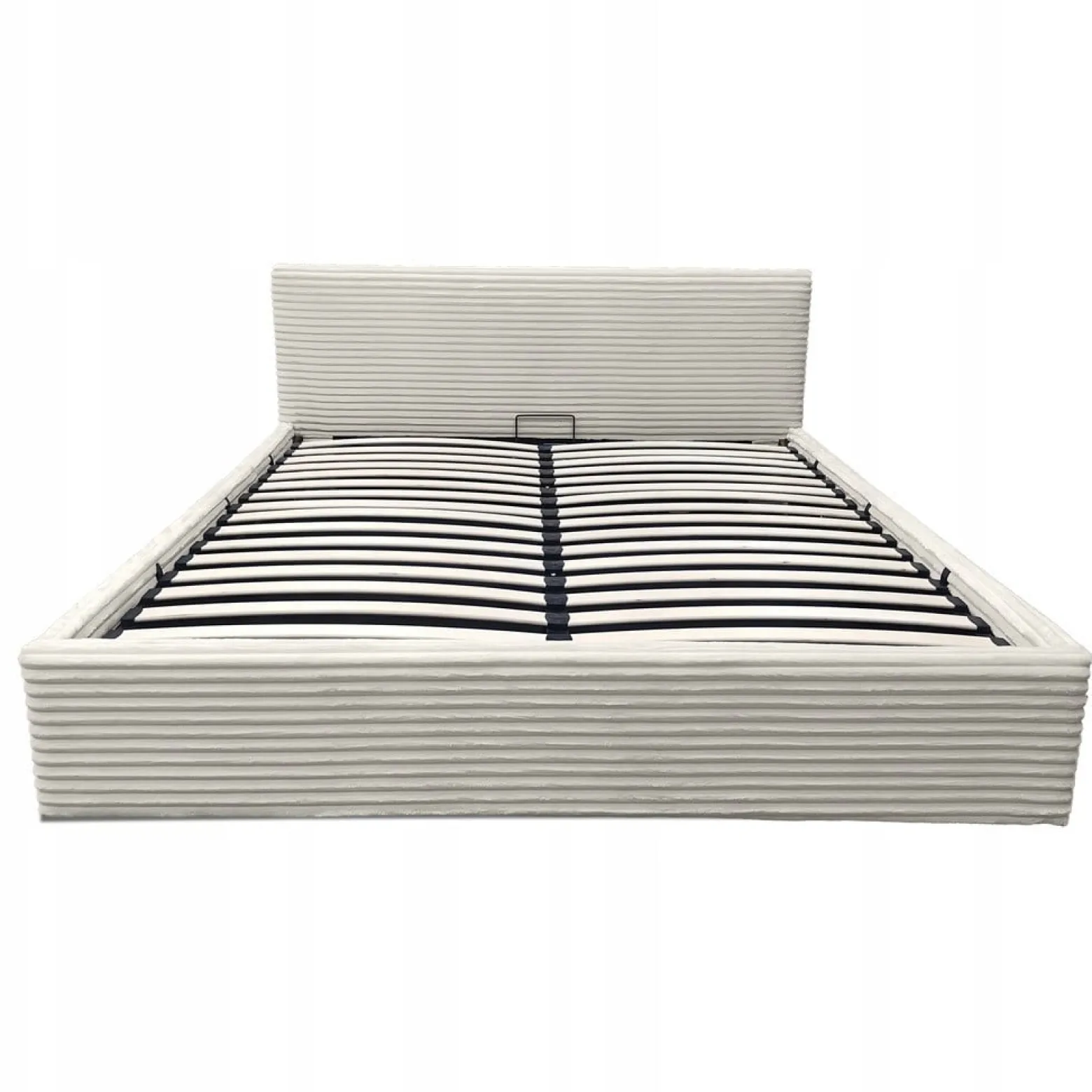 Łóżko tapicerowane z pojemnikiem i stelażem LT100 Cordo 140x200x80 krem