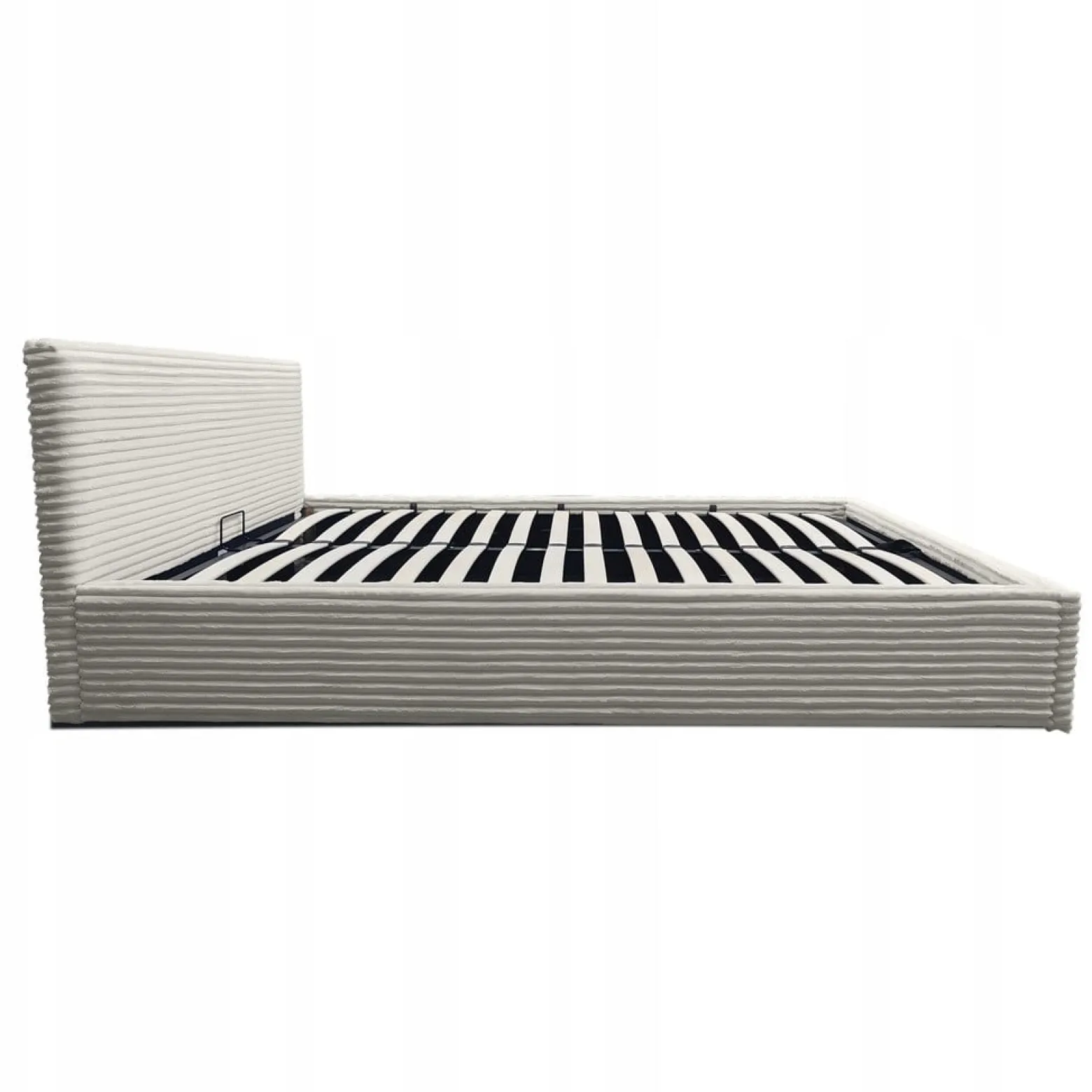 Łóżko tapicerowane z pojemnikiem i stelażem LT100 Cordo 140x200x80 krem