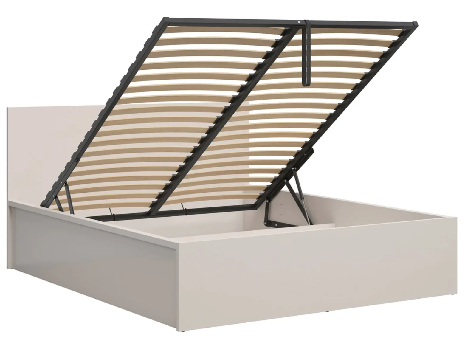 Łóżko Tetrix 160x200 ze stelażem i pojemnikiem kaszmir