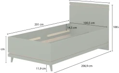 Łóżko 100x200 do pokoju młodzieżowego SCANDI
