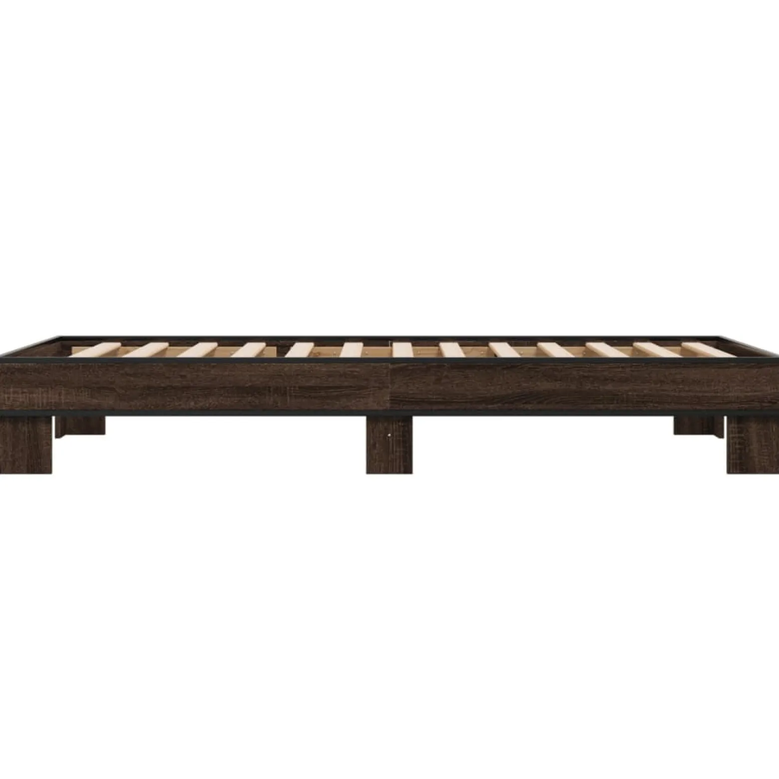 Łóżko Ze Stelażem Drewnopodobne Rama Łóżka Do Sypialni Pokoju 75x190 cm