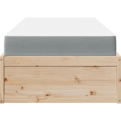 Łóżko z materacem 90x190 cm lite drewno sosnowe