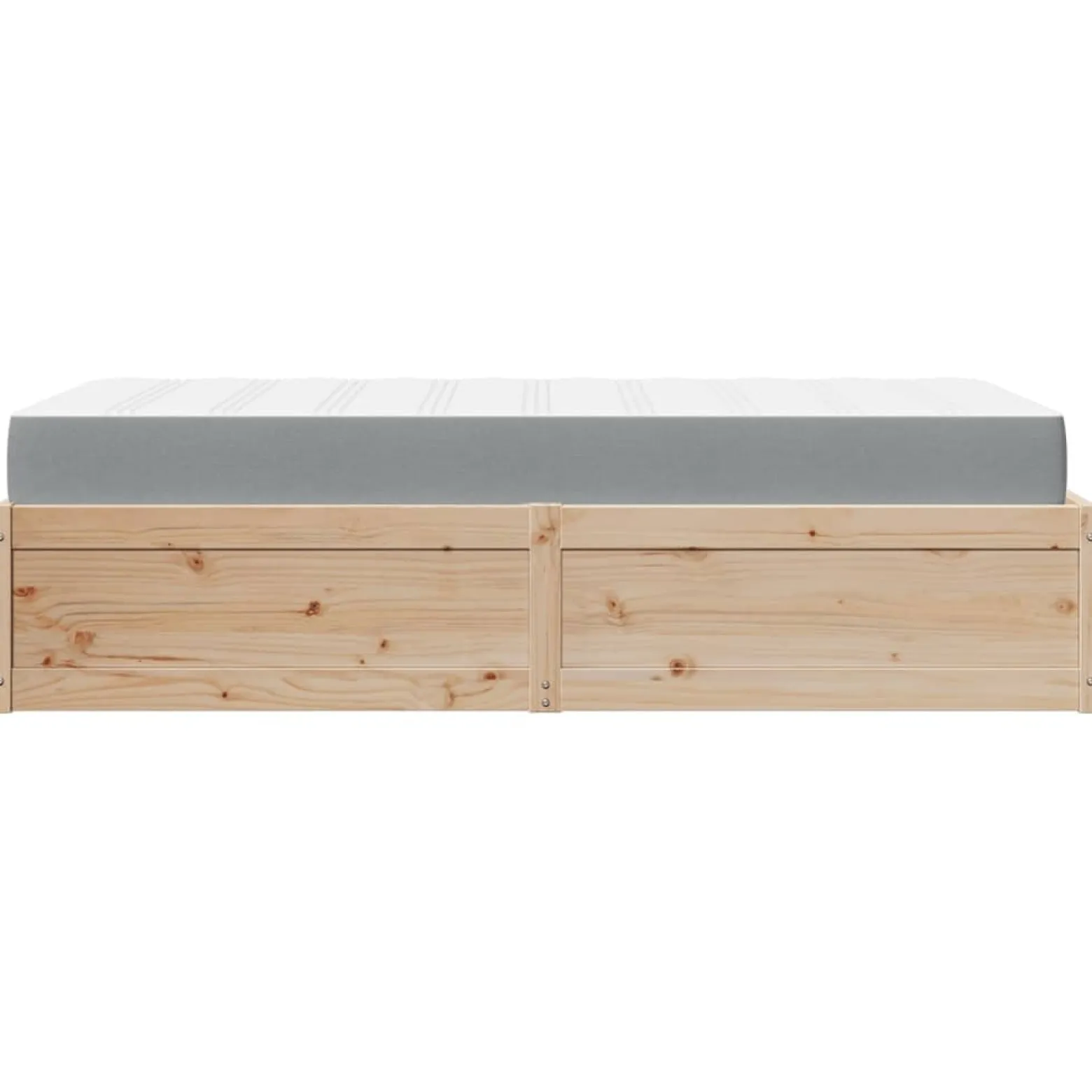 Łóżko z materacem 90x190 cm lite drewno sosnowe