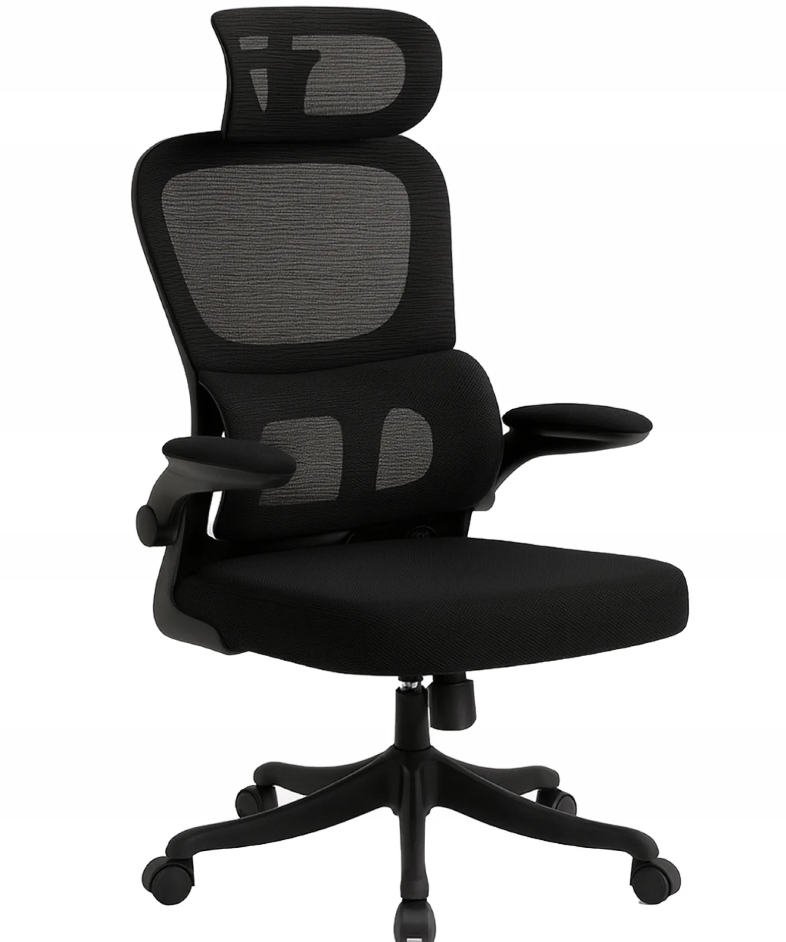 Krzesło biurowe ergonomiczne regulowane obrotowe KB112 czarne