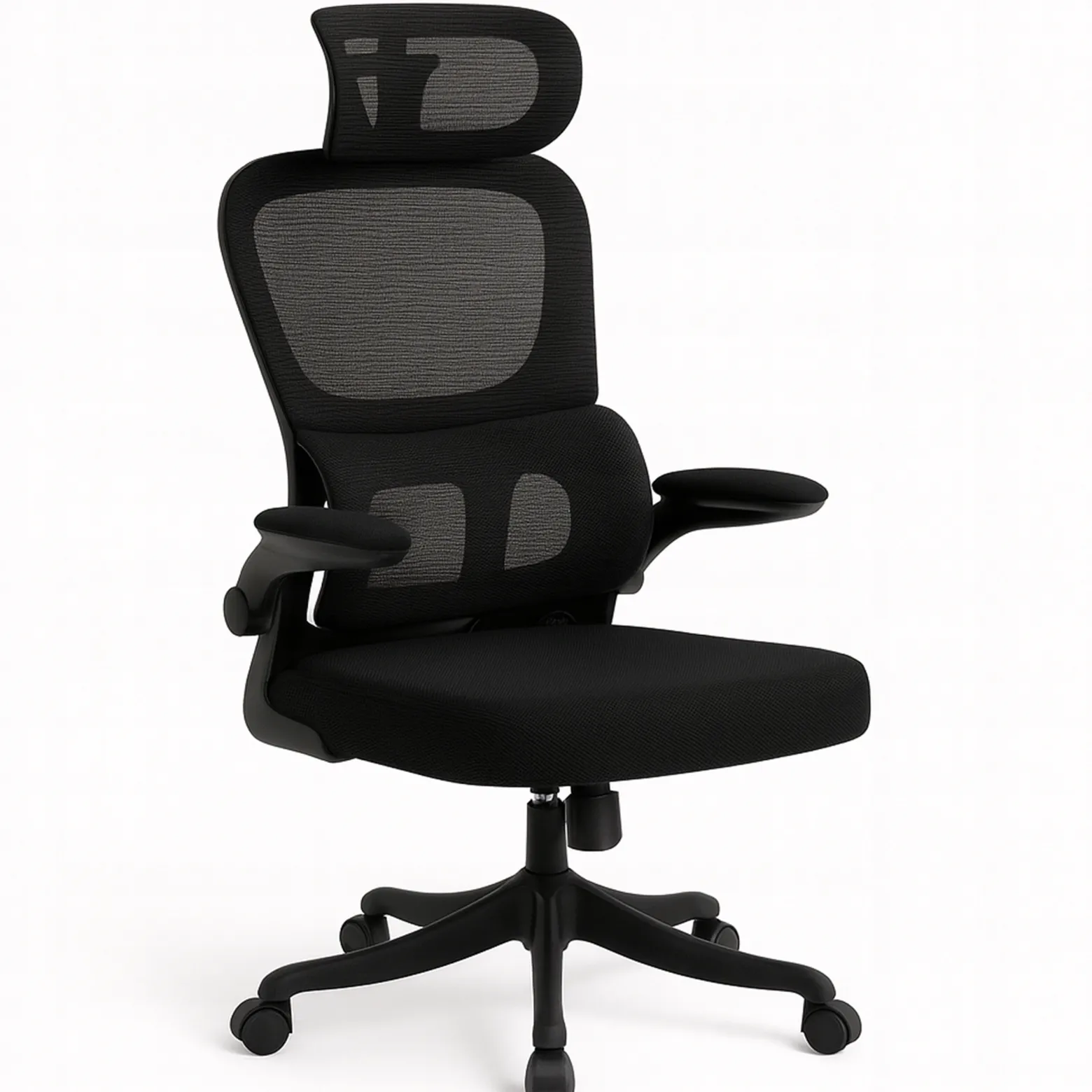Krzesło biurowe ergonomiczne regulowane obrotowe KB112 czarne