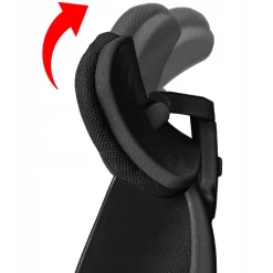Krzesło biurowe regulowany obrotowy fotel biurowy ergonomiczny KB110 czarny