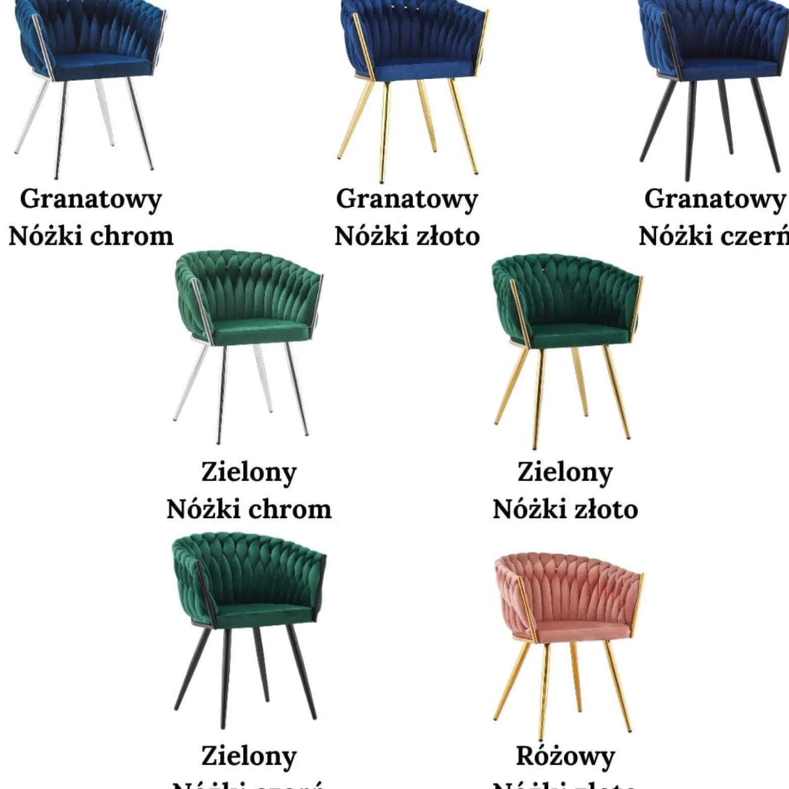 Krzesło ozdobne Tilo granatowy fotel wolnostojący welwet