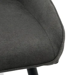 Krzesło szare czarne nogi tapicerowane LUMO do salonu jadalni kuchni