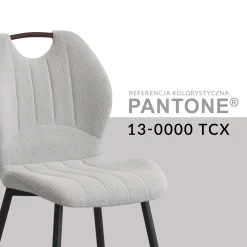 Krzesło tapicerowane Aria 3D beżowe do salonu jadalni