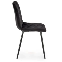 Krzesło tapicerowane K525 VELVET czarne