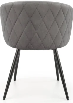 Krzesło tapicerowane K430 VELVET szare
