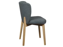 Krzesło Tulip Boucle tapicerowane, tkanina Quelle 92, nogi Lancelot