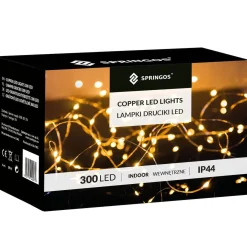 Kurtyna świetlna ciepły biały 300 Led lampki wewnętrzne USB