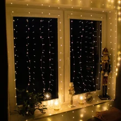 Kurtyna świetlna ciepły biały 300 Led lampki wewnętrzne USB