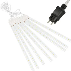Kurtyna 288 LED meteory lampki zewnętrzne IP44 biały zimny