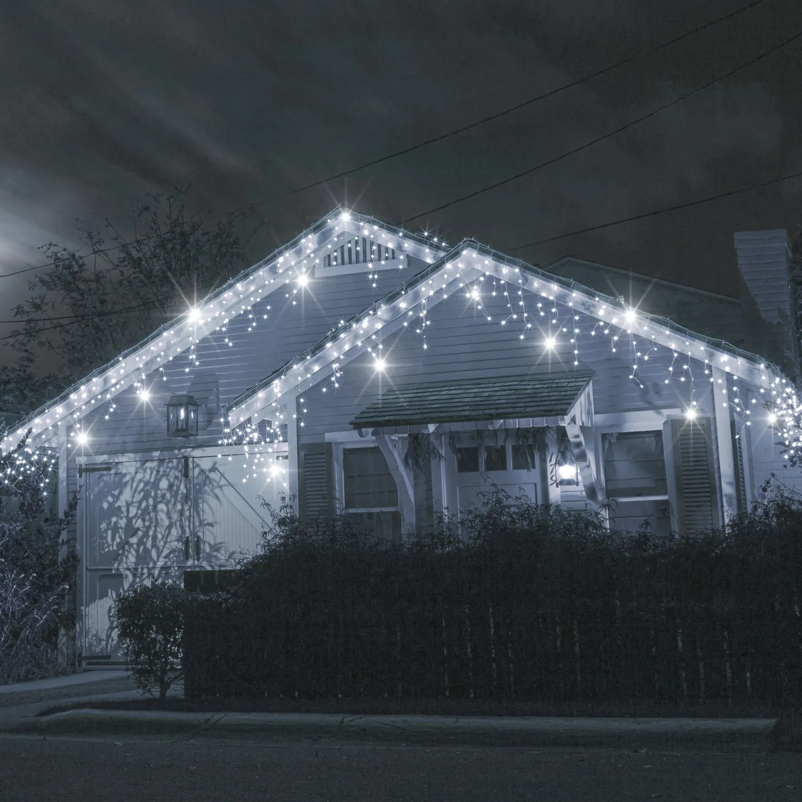 Kurtyna świetlna 500 led girlanda lampki zew. biały zimny