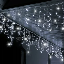 Kurtyna świetlna 500 led girlanda lampki zew. biały zimny