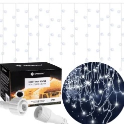 Kurtyna świetlna 1000 led girlanda, lampki zewnętrzne sople