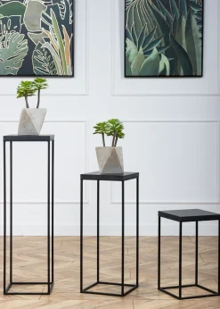 Kwietnik stojący 80 cm BasicLoft czarny
