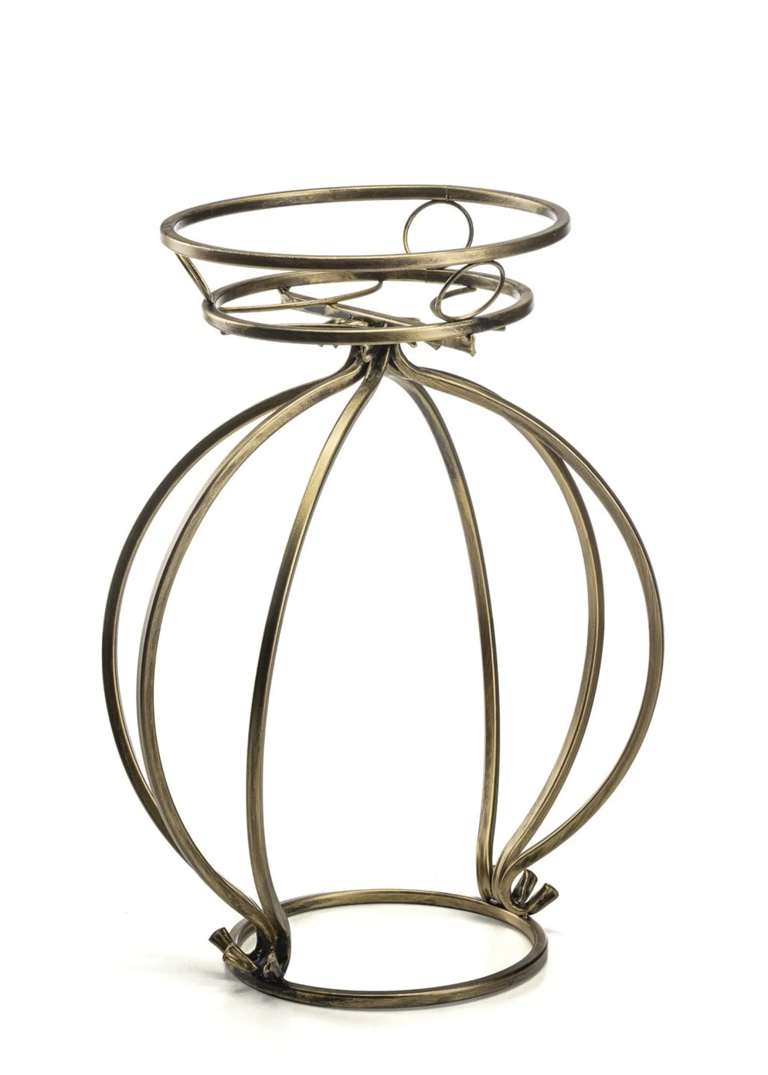 Kwietnik Metalowy Złoty Virella 38x54 cm Do Wnętrz