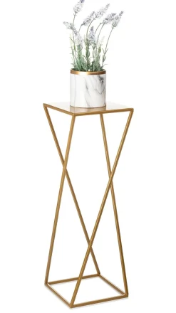 Kwietnik nowoczesny złotym stojący 70 cm