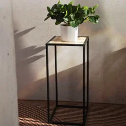 Kwietnik ROH metalowy czarny 27x27x60 cm HOMLA