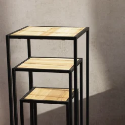 Kwietnik ROH metalowy czarny 27x27x60 cm HOMLA