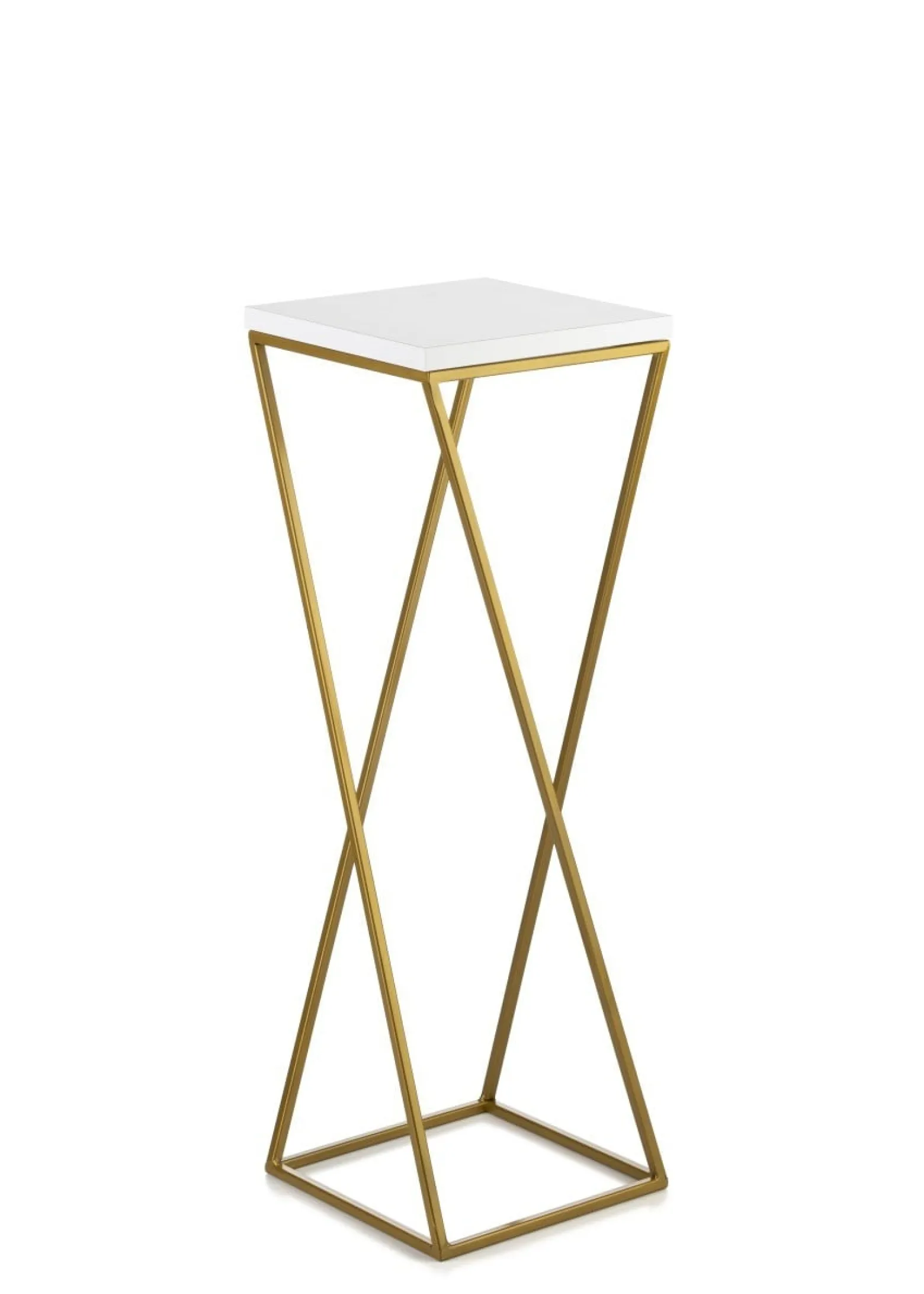 Kwietnik wolnostojący złoto biały 70 cm GLAMOUR