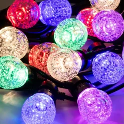 Lampki żarówki 15 Led oświetlenie zewnętrzne solarne 10,5 m multikolor