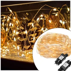 Lampki choinkowe 300 led druciki na prąd biały ciepły