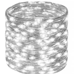 Lampki choinkowe 300 led druciki na prąd biały zimny