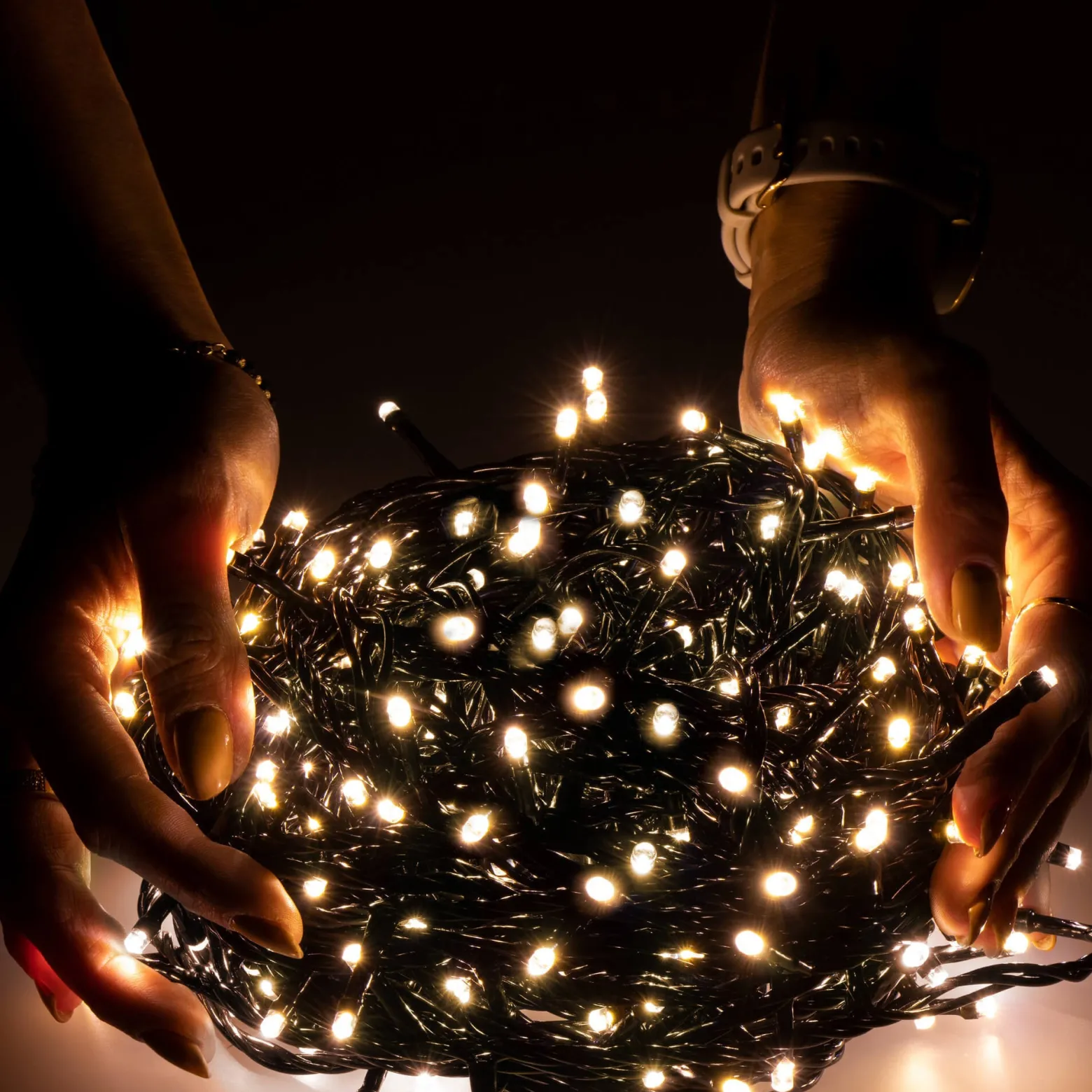 Lampki choinkowe 300 LED 15 m biały ciepły zewnętrzne