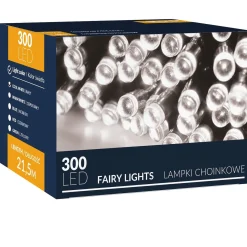 Lampki świąteczne 300 led zimny biały 22,5 m oświetlenie