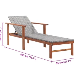 Leżak Drewniany Ogrodowy Leżanka Wypoczynkowa Na Taras Balkon Ogród