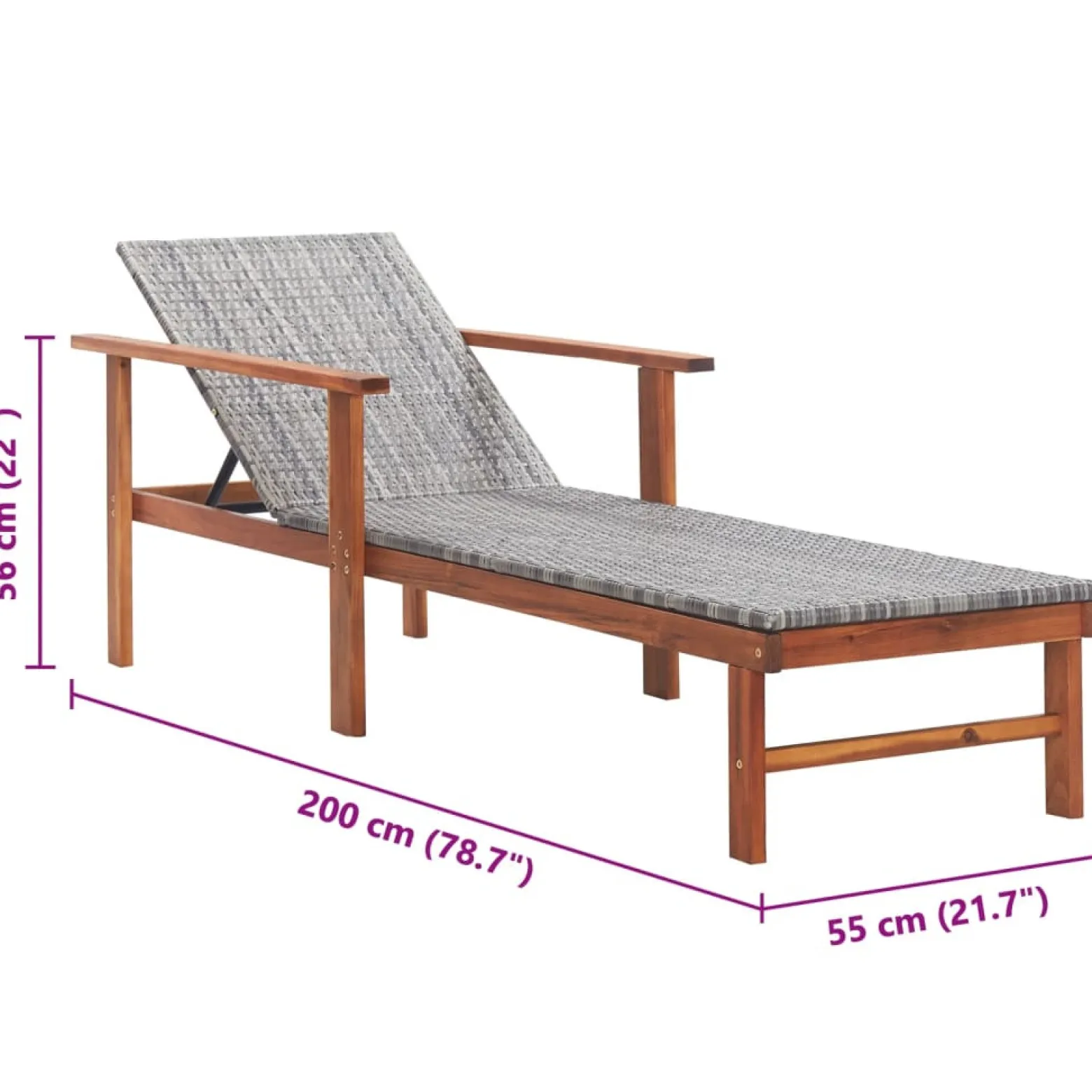 Leżak Drewniany Ogrodowy Leżanka Wypoczynkowa Na Taras Balkon Ogród
