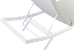 Leżaki ogrodowe aluminium jasnoszare