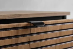 LOFT Szafka łazienkowa 80 czarna/craft z blatem czarnym