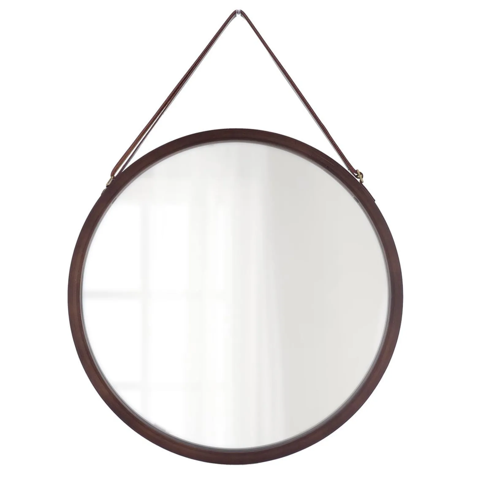 Lustro łazienkowe w bambusowej ramie lysa, ø 38 cm