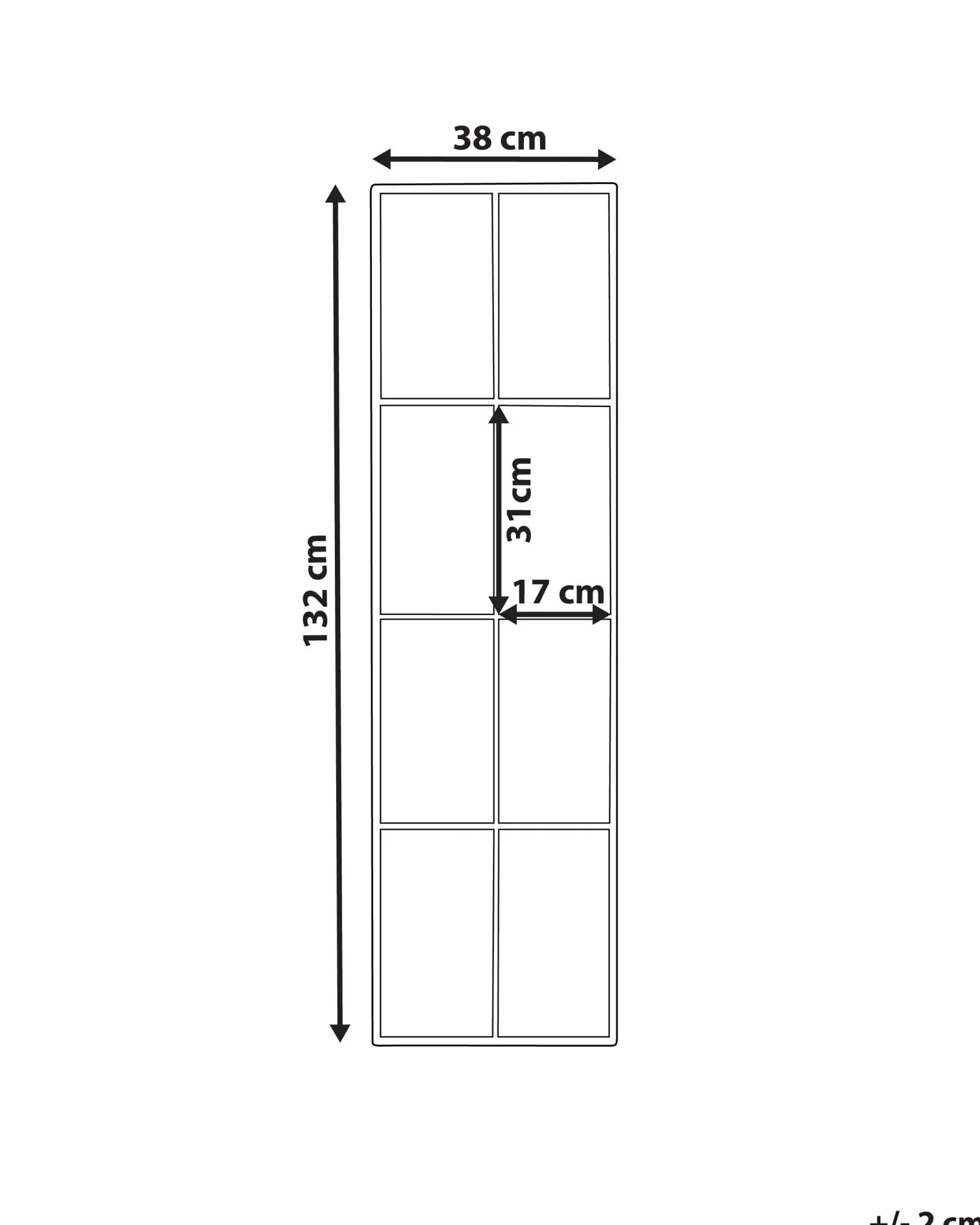Lustro ścienne wiszące 38 x 132 cm czarne