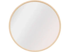 Lustro ścienne w ramie Circle 64,5 cm okrągłe brązowe